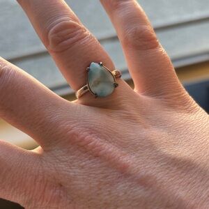 Elegant Silver Teardrop Ring